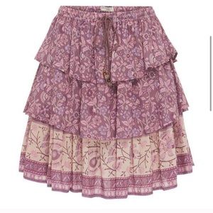 NWT Spell Dahlia Skirt in size XXS in Mulberry